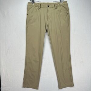 Lululemon ABC Classic Fit 5-Pocket Pants Khaki Mens 36‎ x 31 Warpstreme EUC